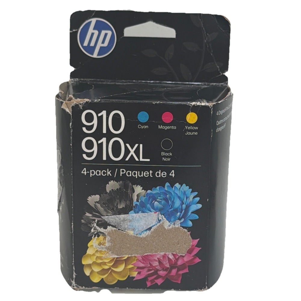 4-PACK HP , 910XL BLACK & 910 COLOR INK RETAIL BOX OFFICEJET PRO 8028 Exp 10/27